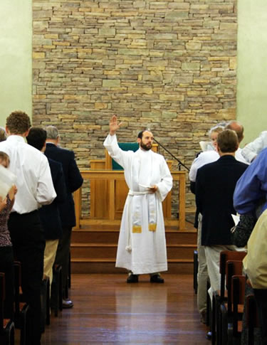 Trinity Presbyterian Church at worship